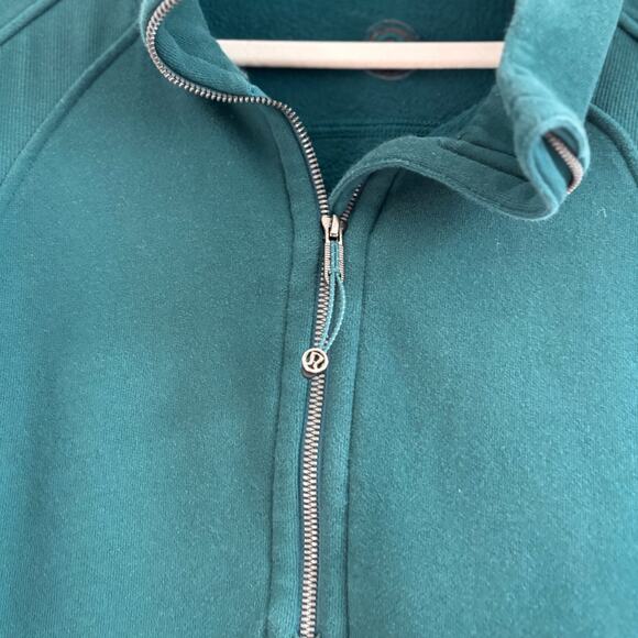 Lululemon Women’s Scuba Oversized Funnel-Neck Half Zip XL/XXL Storm Teal Lounge - Picture 11 of 11